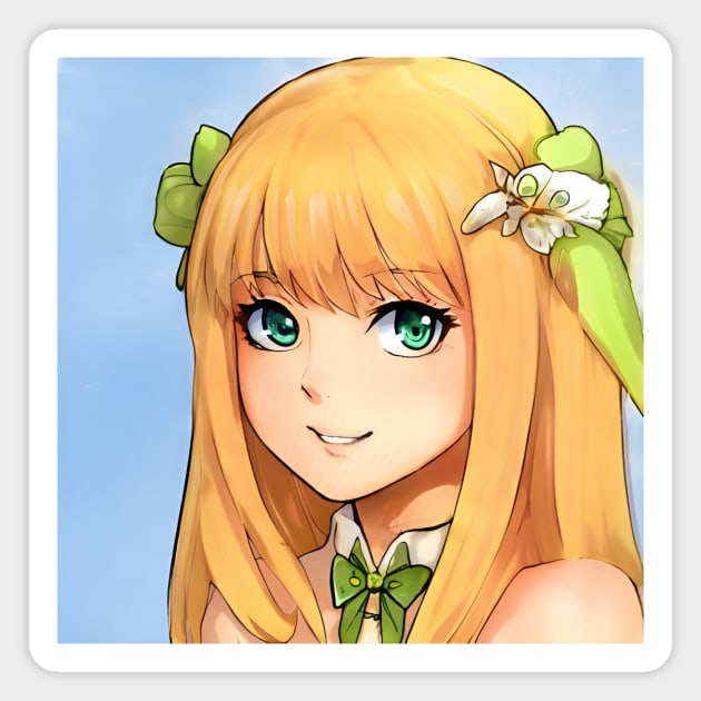 anime  blonde hair Magnet by animegirlnft
